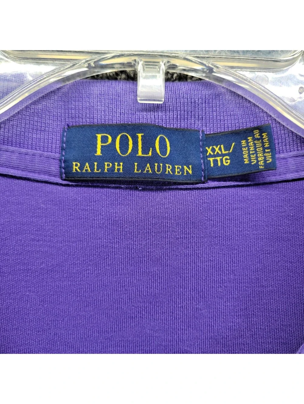 Ralph Lauren Polo Shirt Mens 2XL Purple Pima Soft Touch Casual Short Sleeve READ